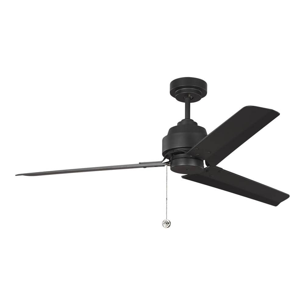 Arcade 54 in. Modern Industrial Indoor Midnight Black Ceiling Fan with Black Blades and 3-Speed Pull Chain price history on PriceWatchPro
