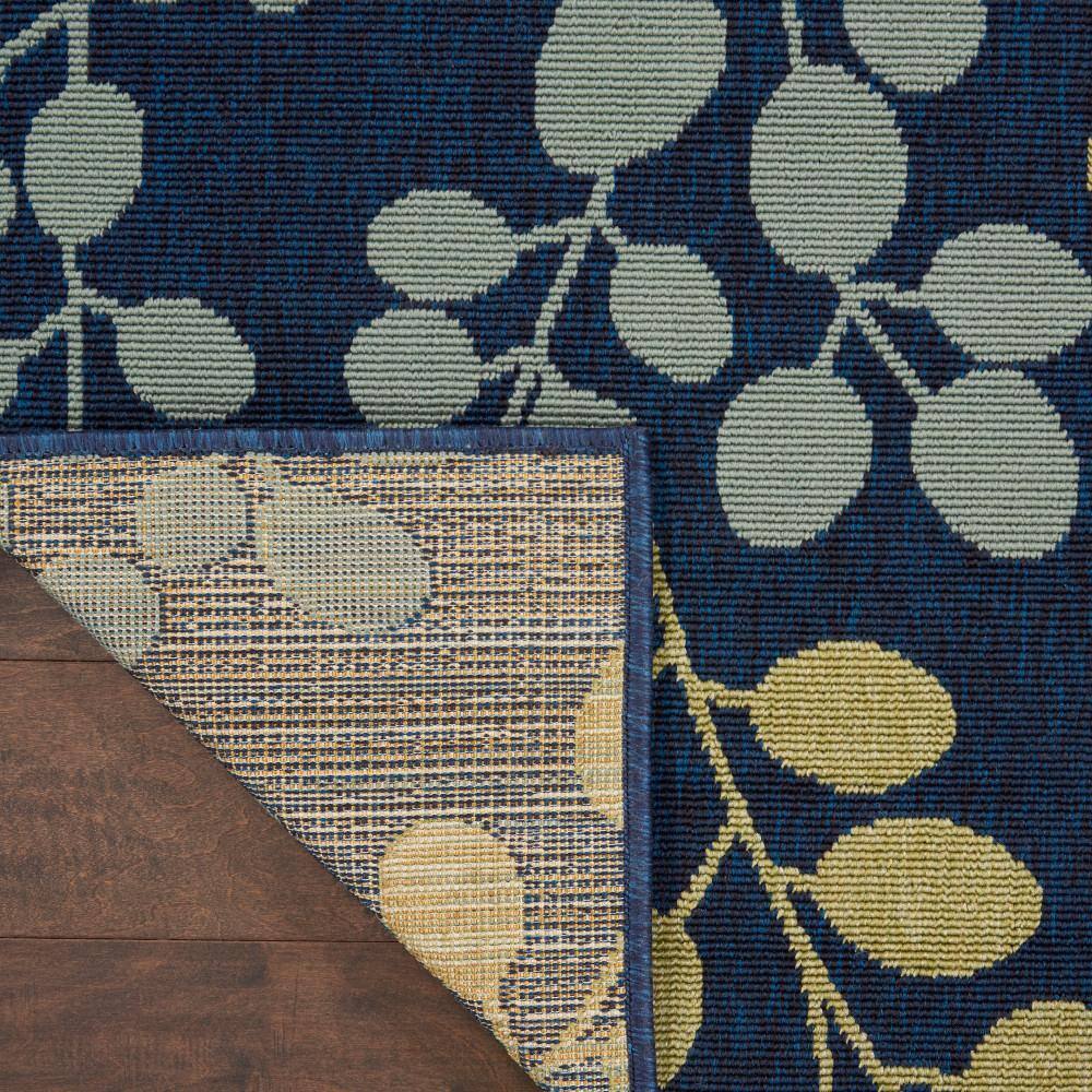 Caribbean Bliss Square Hand-Knotted Rug in Lush Blue, 63"