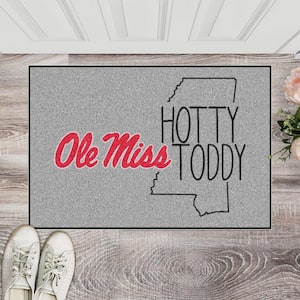 Ole Miss Rebels Southern Style Gray 1.5 ft. x 2.5 ft. Starter Area Rug