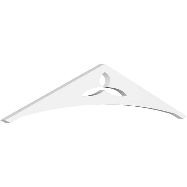Ekena Millwork 1 in. x 36 in. x 7-1/2 in. (5/12) Pitch Naple Gable Pediment Architectural Grade PVC Moulding
