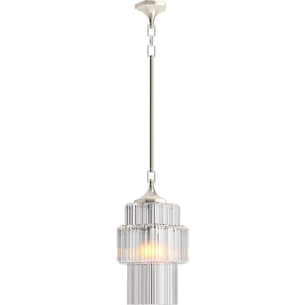 KOHLER Occasion 3-Light Polished Nickel Shaded Pendant Light