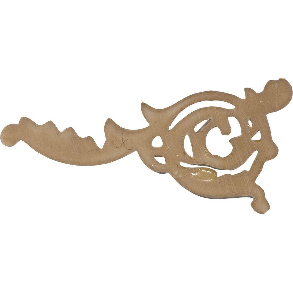 Primed Architectural Leaf Scroll Polyurethane Onlay, 7.75" x 4.125"
