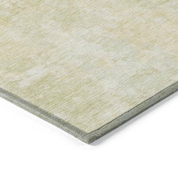 Gold 8 ft. x 10 ft. Woven Abstract Rectangle Indoor/Outdoor Area Rug