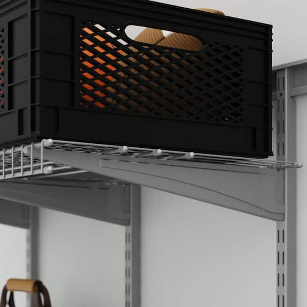 MaxLoad 16 in. L Satin Chrome Steel Shelving Track Bracket (1-Pack)