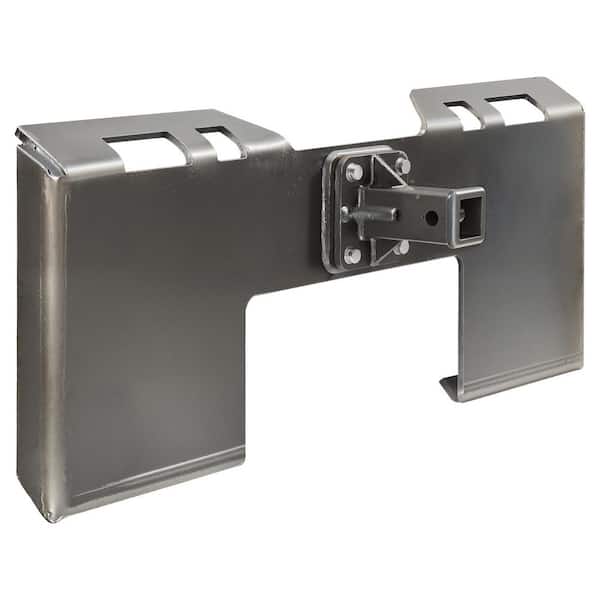 Skid Steer Attachment Plate, 3/8 in. Skid Steer Mount Plate with 2.28 in. Hitch Receiver, 7000 lbs. Compatible w/ Deere