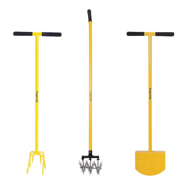 3-Piece Garden Tool Set with Claw, Cultivator, and Edger