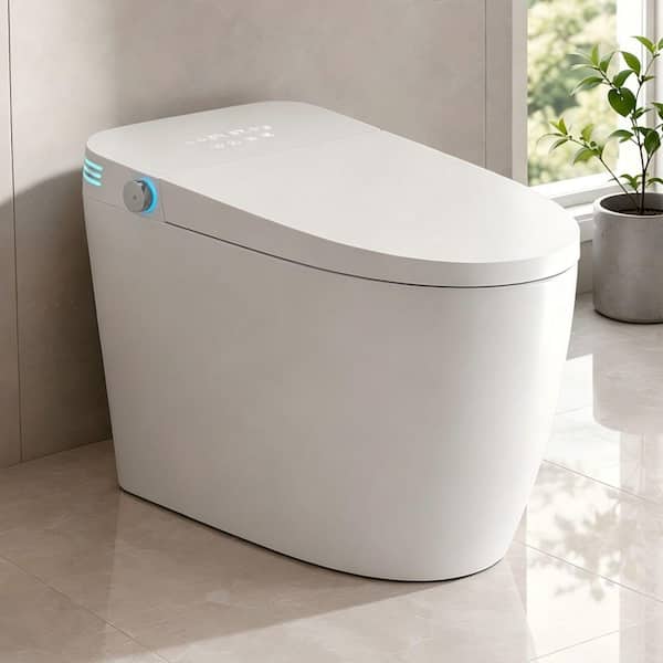 Xspracer Elongated Smart Bidet Toilet 1.28 GPF in White with