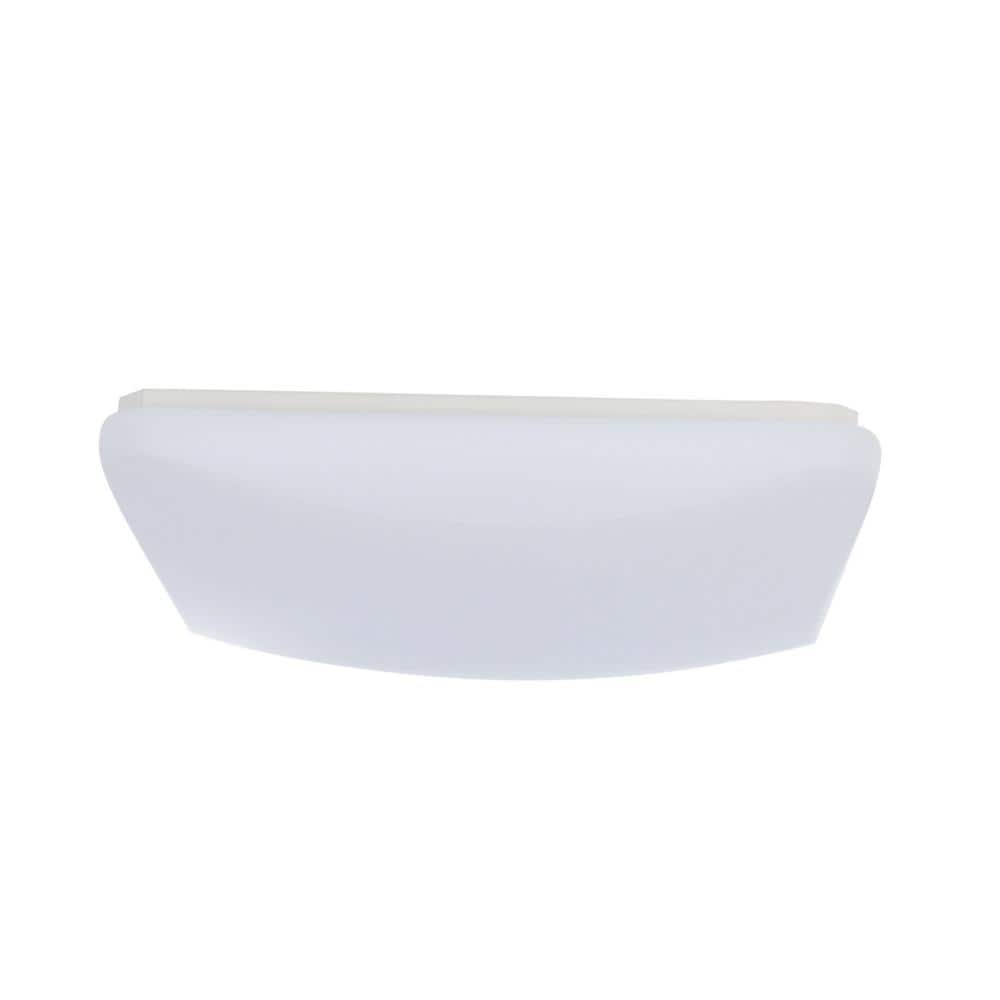 Sleek Contemporary 14" White LED Flush Mount Ceiling Light
