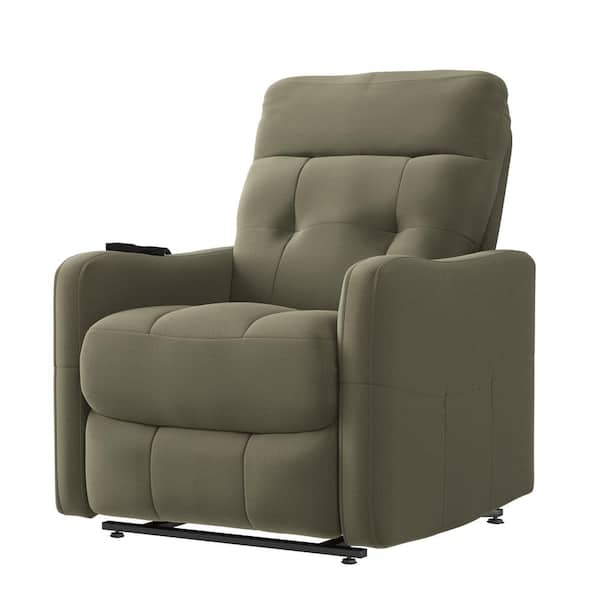 Green fabric best sale recliner chair