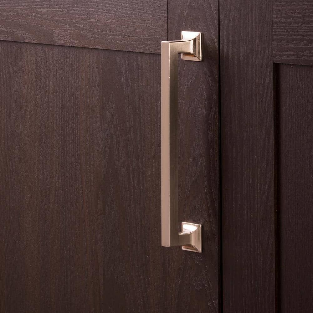 Satin Nickel Modern Rectangular Handle with Mounting Hardware