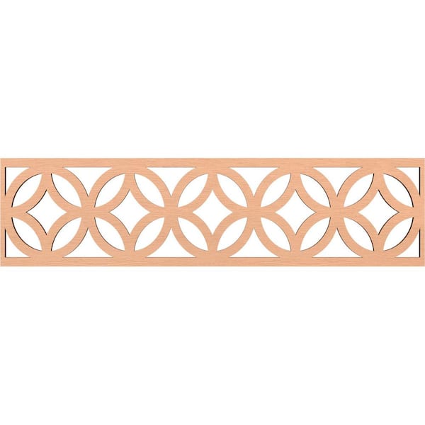 Ekena Millwork Crosby Fretwork 0.375 in. D x 47 in. W x 12 in. L Alder Wood Panel Moulding