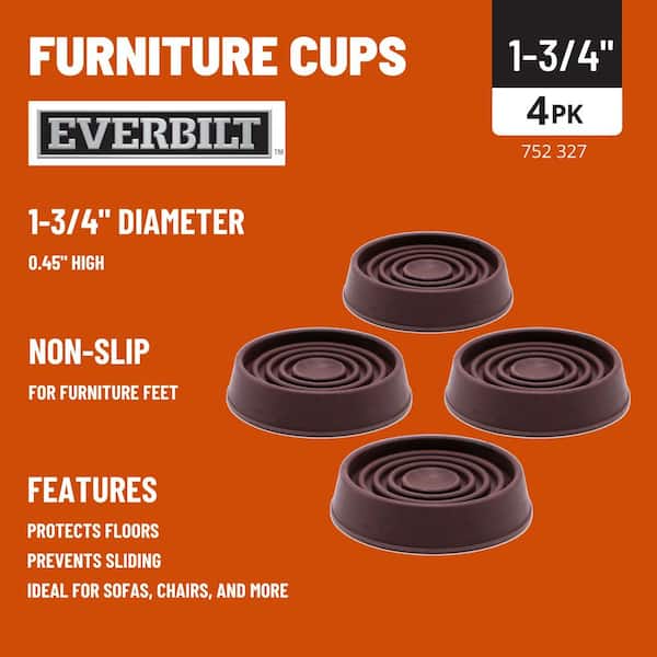 12 Pcs Fixed Caster Cup Chair Leg Caps Couch Slide Stopper Wheel