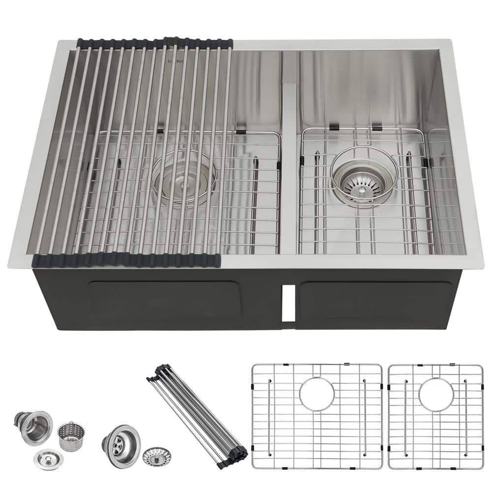 28-Inch Stainless Steel Undermount Double Bowl Kitchen Sink