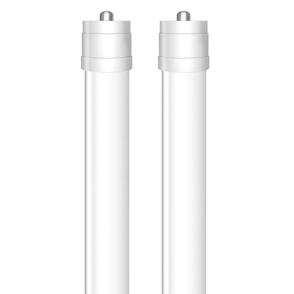 Feit Electric 59-Watt Equivalent 8 ft. White Linear Tube T8/T12 FA8 Single Pin Type B Ballast Bypass LED Light Bulb, 5000K (2-Pack)