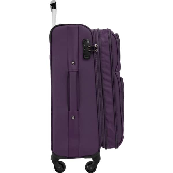 Merax Purple 2-Piece Expandable ABS Hardshell Spinner Luggage Set with TSA  Lock and Adjustable 3- level Telescoping Handle HYWXB003AAI - The Home Depot