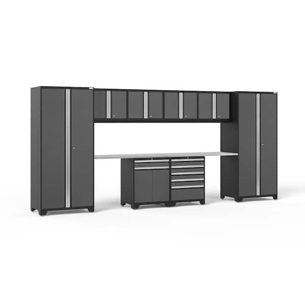 NewAge Products Pro Series 3.0 Grey 10 Piece Set Garage Cabinets 58467