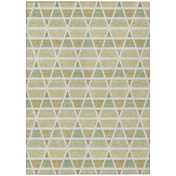 Chantille Machine Washable Indoor/Outdoor Abstract ACN2733 Sage 10 ft. x 14 ft. Area Rug