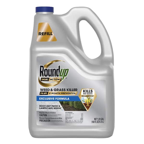 Roundup 1.25 Gal. Dual Action Weed and Grass Killer Plus 4-Month Preventer Refill