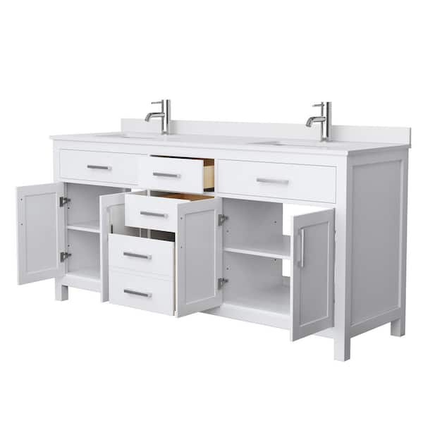 Wyndham Collection Beckett 72 in. W x 22 in. D Double Bath Vanity