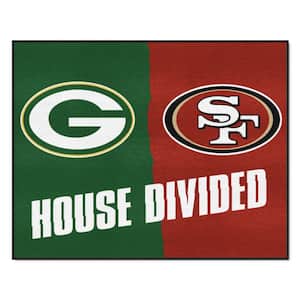 NFL Packers/49ers Multi-Colored 3 ft. x 3.5 ft. House Divided Area Rug