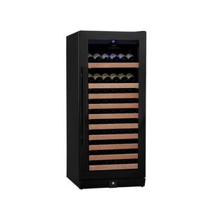 Single Zone 23.42 in. 98-Bottle Convertible Wine Cooler in Black