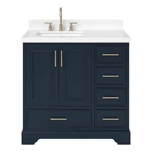 Beatrice 36 in. W x 22 in. D x 35 in. H Bath Vanity in Navy Blue