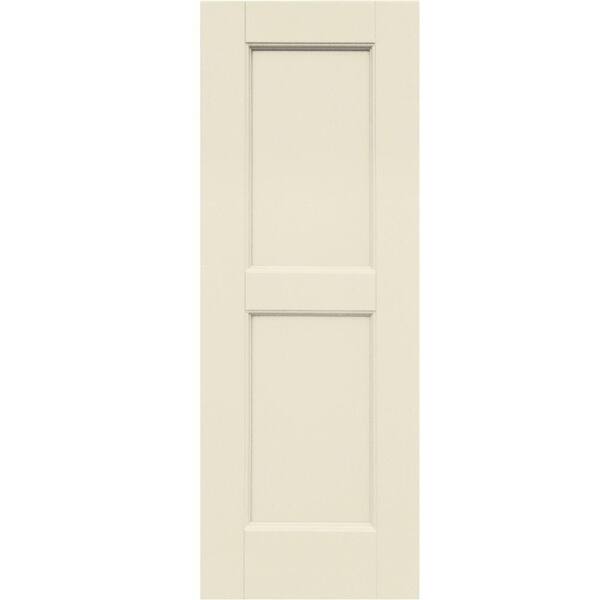 Winworks Wood Composite 12 in. x 33 in. Contemporary Flat Panel Shutters Pair #651 Primed/Paintable