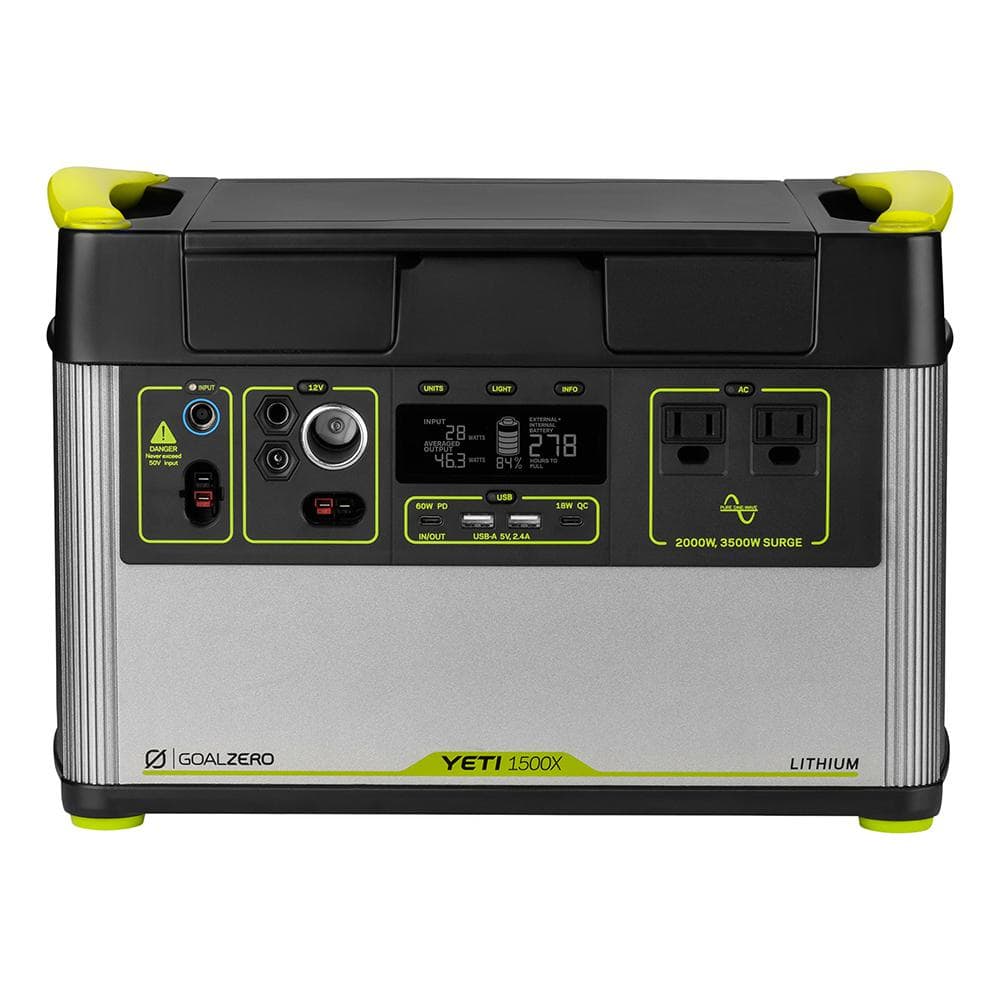 Goal Zero Yeti 1500X Portable Power Station 1516Wh Lithium Battery Generator 2000 Watt AC Inverter Home Backup Solar Generator -  36300