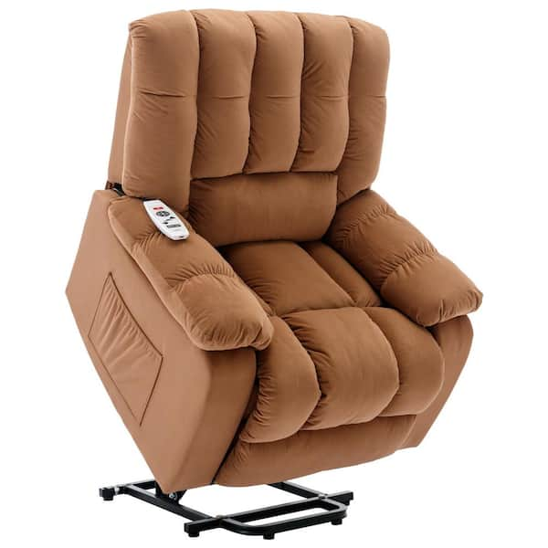 Merax brown pu leather store recliner power lift chair