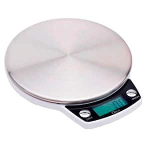 Precision Pro White Stainless Steel Digital Kitchen Scale with Oversized Weighing Platform