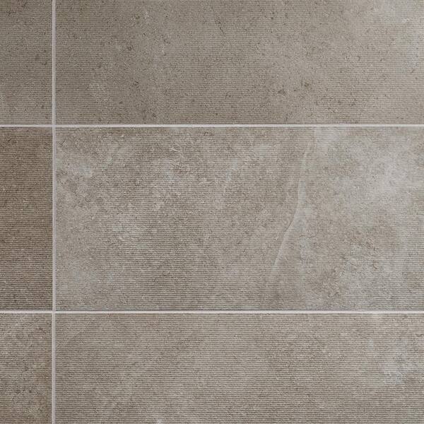 Ivy Hill Tile Iris Chiseled Tortora 11.69 in. x 23.5 in. Chiseled Porcelain Floor and Wall Tile (9.68 sq. ft./Case)