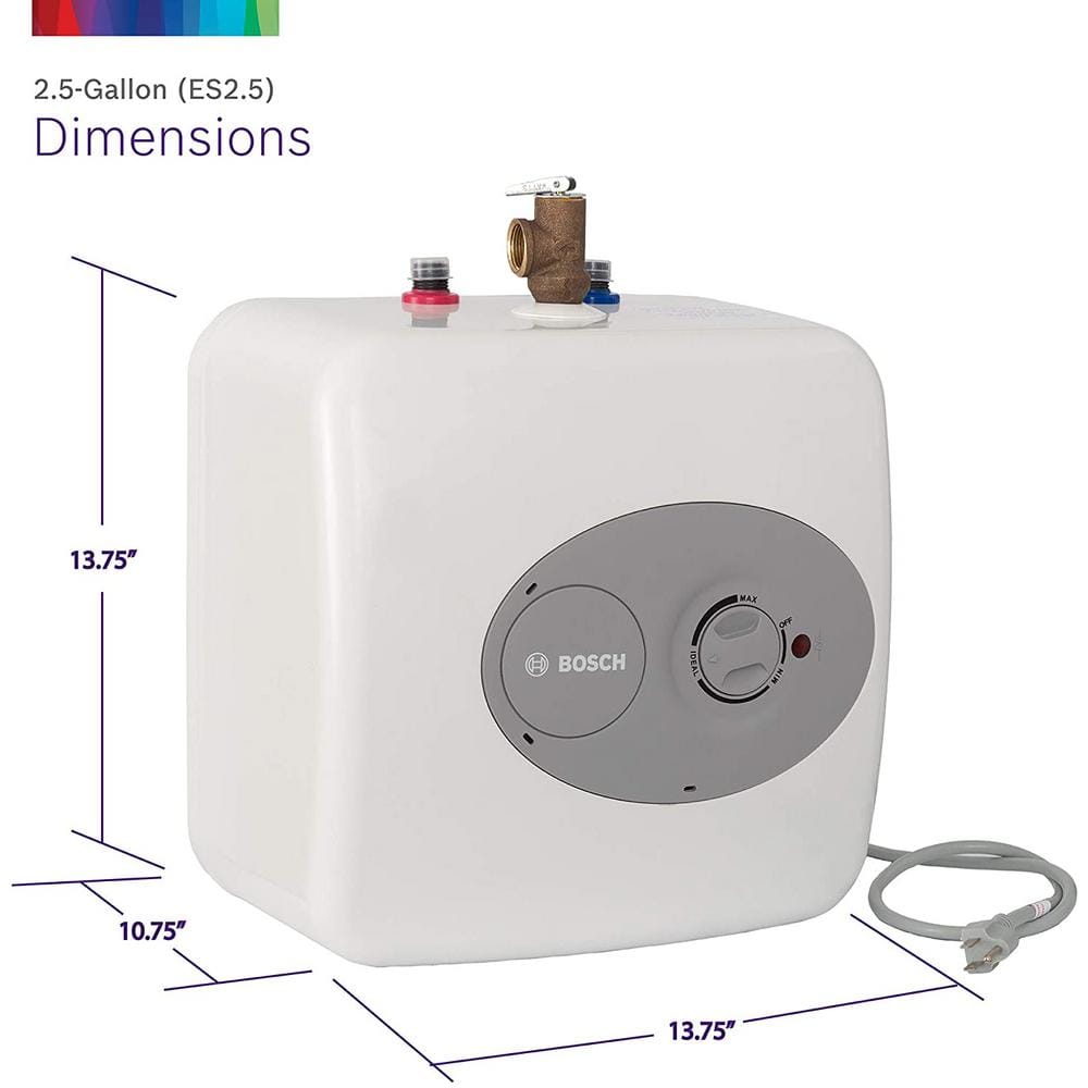 Bosch 2.5 Gallon White Electric Point-of-Use Water Heater