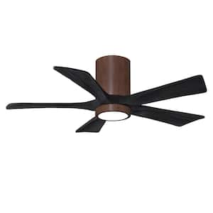 Irene-5HLK 42 in. Integrated LED Indoor/Outdoor Walnut Tone Ceiling Fan with Remote and Wall Control Included