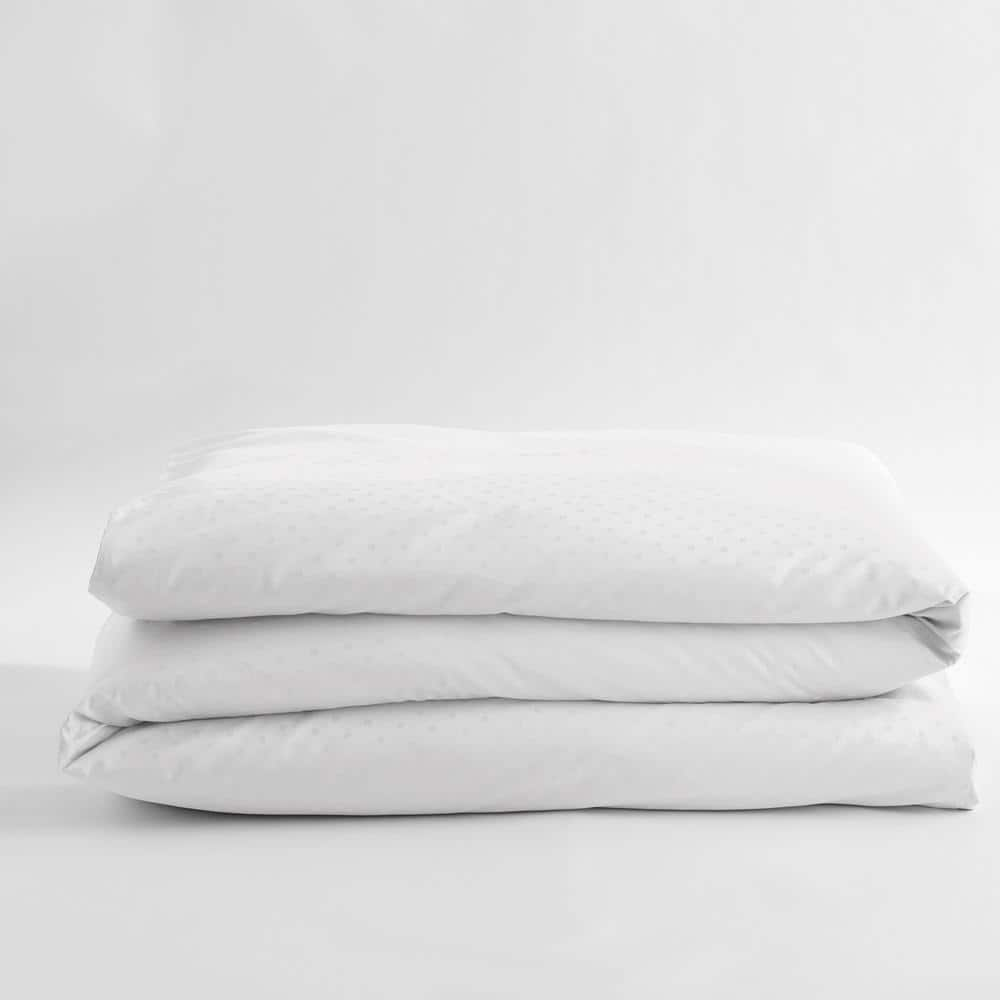 The Company Store Legends Luxury Dot White Cotton Sateen Oversized King ...