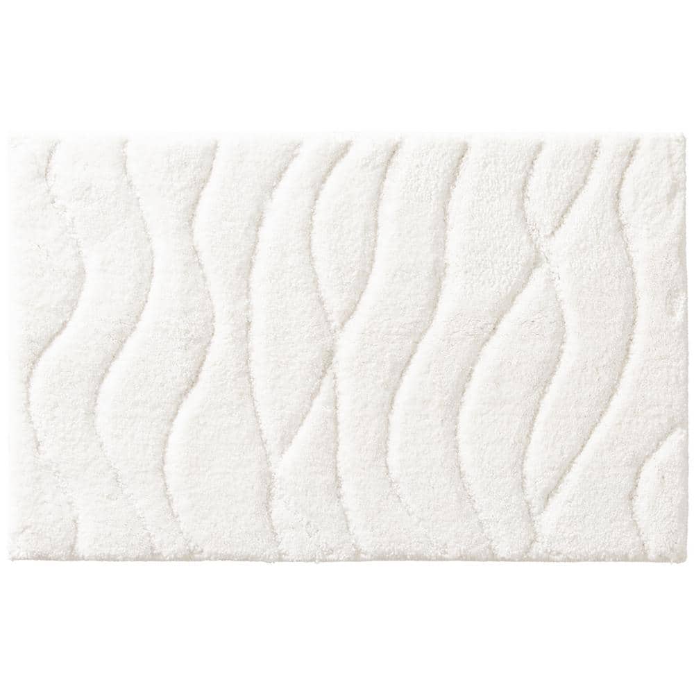 20 in. x 32 in. White Wave Bathmat