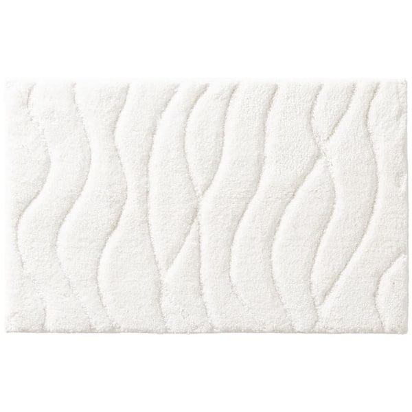 Home Decorators Collection 20 in. x 32 in. White Wave Bathmat