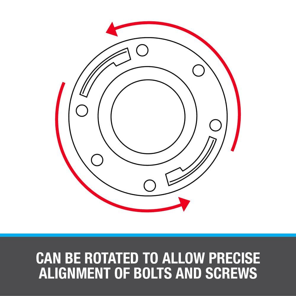 3-Inch PVC Offset Toilet Flange with Stainless Steel Ring