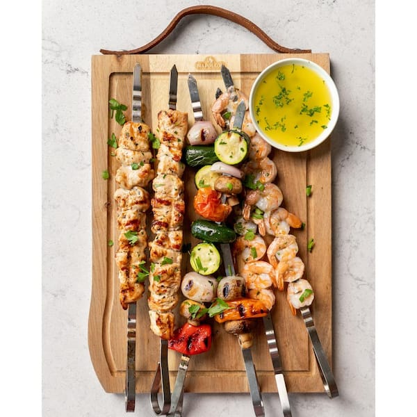 NAPOLEON Eight Stainless Steel Multifunctional Skewers-Cooking