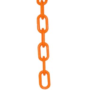 2 in. (#8, 51 mm) x 100 ft. Safety Orange Plastic Chain