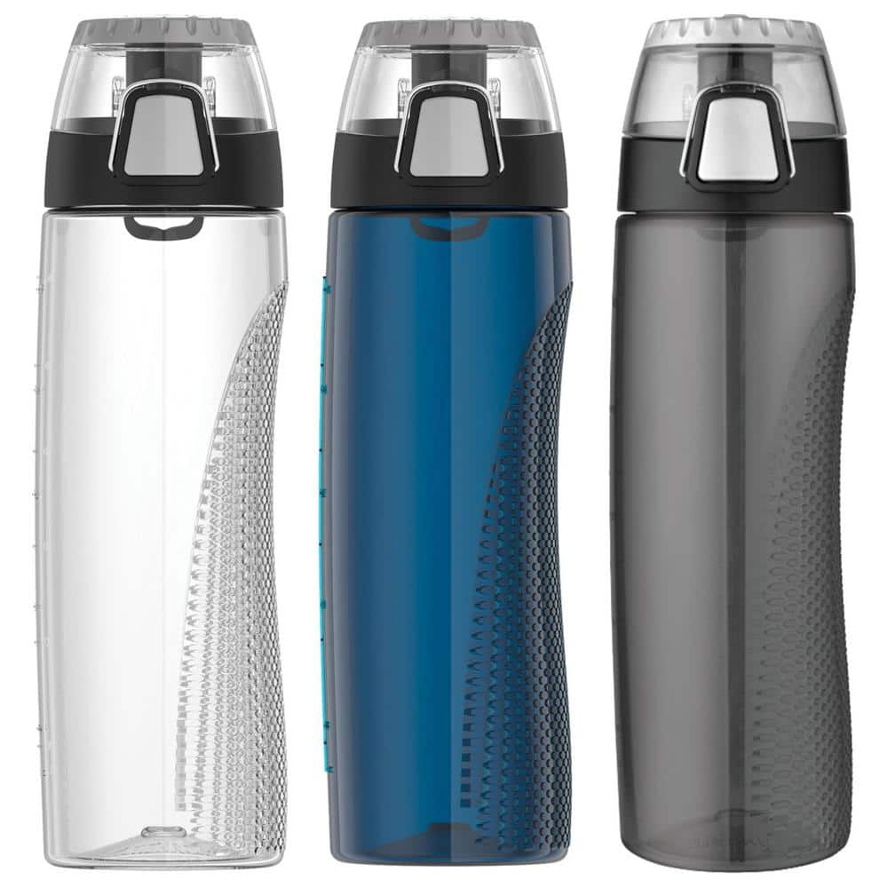 Hydration Water Bottle with Flip Top Lid 24oz - Clear