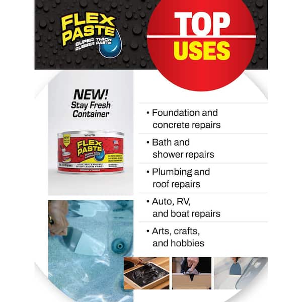 FLEX SEAL FAMILY OF PRODUCTS - Flex Paste 16 fl. oz. White Interior/Exterior Multipurpose Sealant