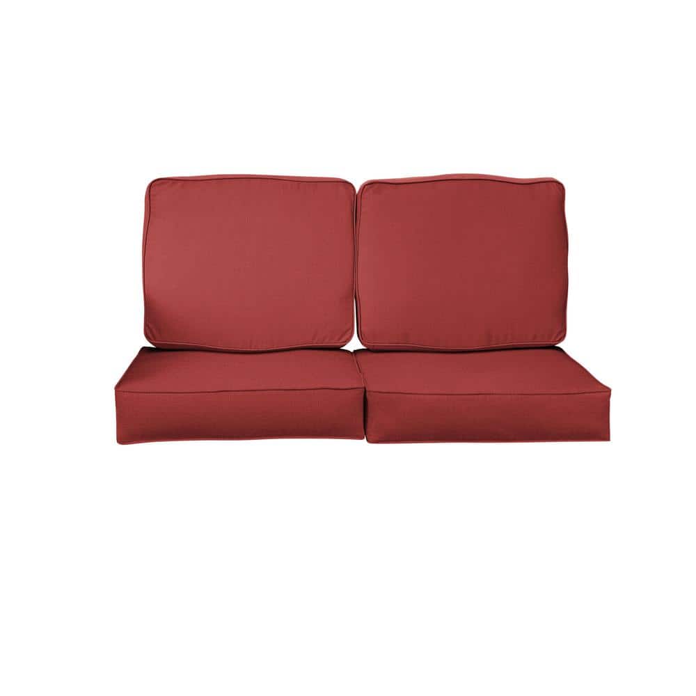 23 in. x 23.5 in. Sunbrella Cast Pomegranate Deep Seating Indoor/Outdoor Loveseat Cushion price history on PriceWatchPro