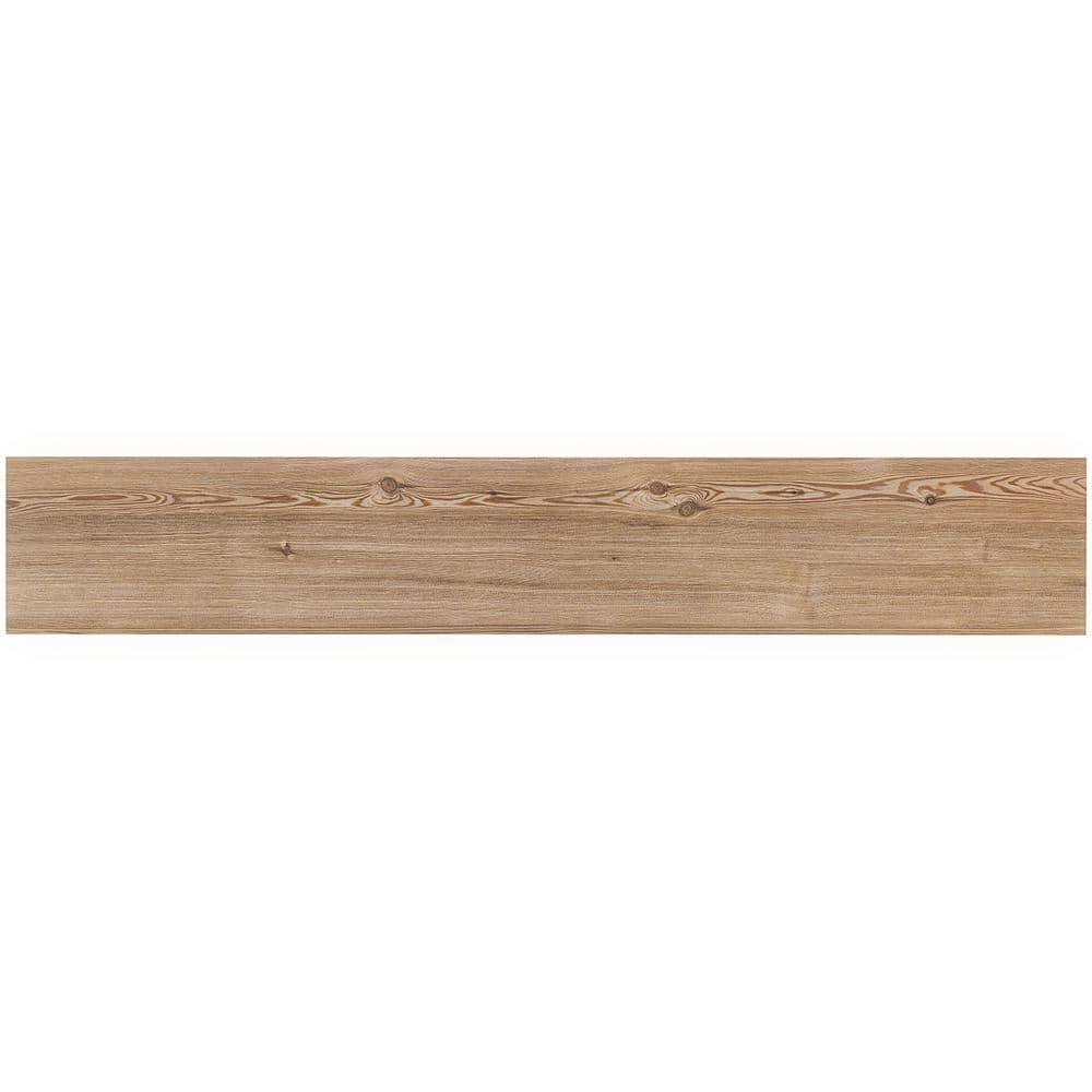 Teakwood 8" x 48" Matte Brown Porcelain Tile