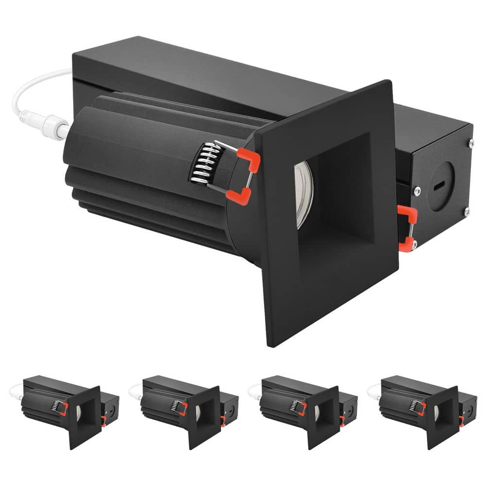 2 In. Integrated LED Regressed Light with Square Black Trim 5CCT Dimmable 14/20W, 38° Beam, 1200/1700LM, 277V 4 Pack price history on PriceWatchPro