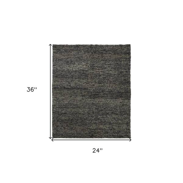 Gray and Black Gradient 2 ft. x 3 ft. Area Rug