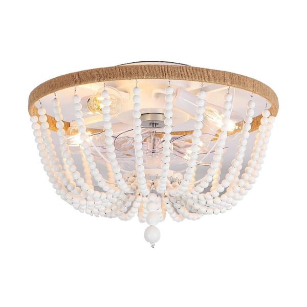 CIPACHO 19.71 in. White Indoor Ceiling Fan with Light with 5-Bulbs