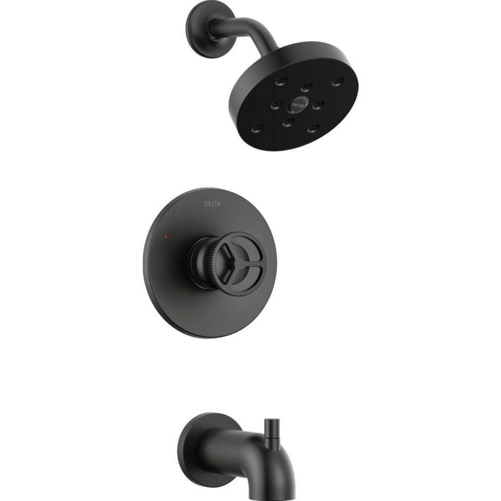 Trinsic Wheel 1-Handle Wall Mount Tub and Shower Trim Kit in Matte Black (Valve Not Included) price history on PriceWatchPro