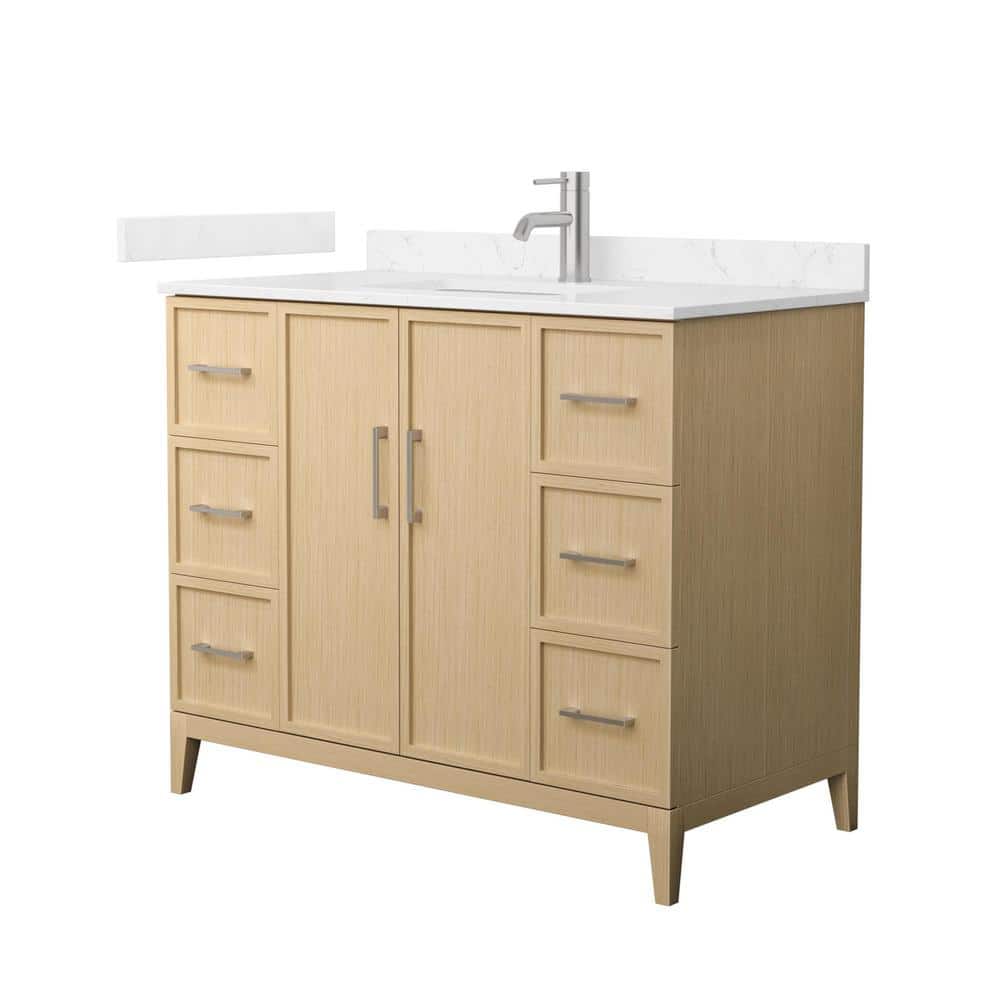 Elan 42 in. W x 22 in. D x 35 in. H Single Bath Vanity in White Oak with Carrara Cultured Marble Top price history on PriceWatchPro