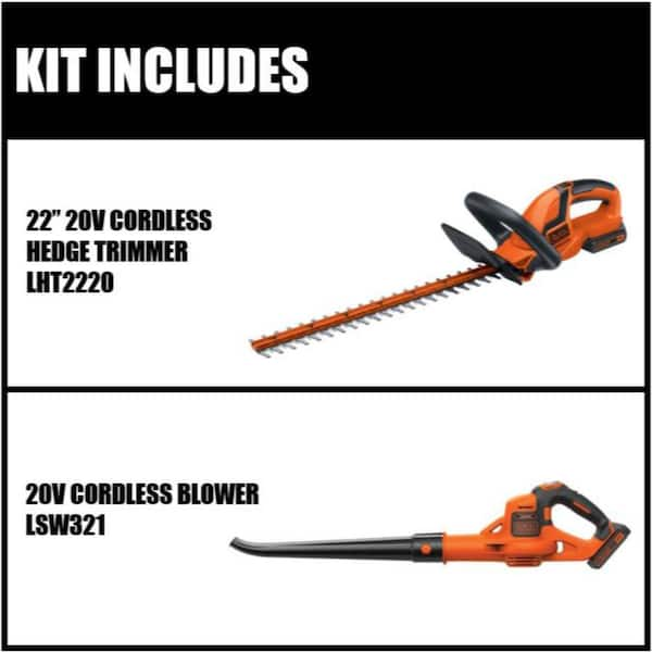 black and decker cordless hedge trimmer