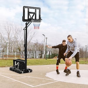 44 ft.  ft.  Portable Adjustable Basketball Goal Hoop Stand System withSecure Bag Outdoor